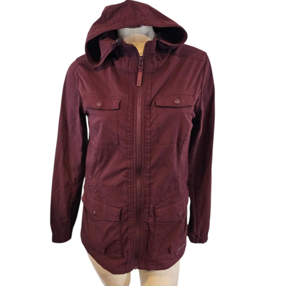 Eddie Bauer Size S Travex Utility Field Jacket Burgundy